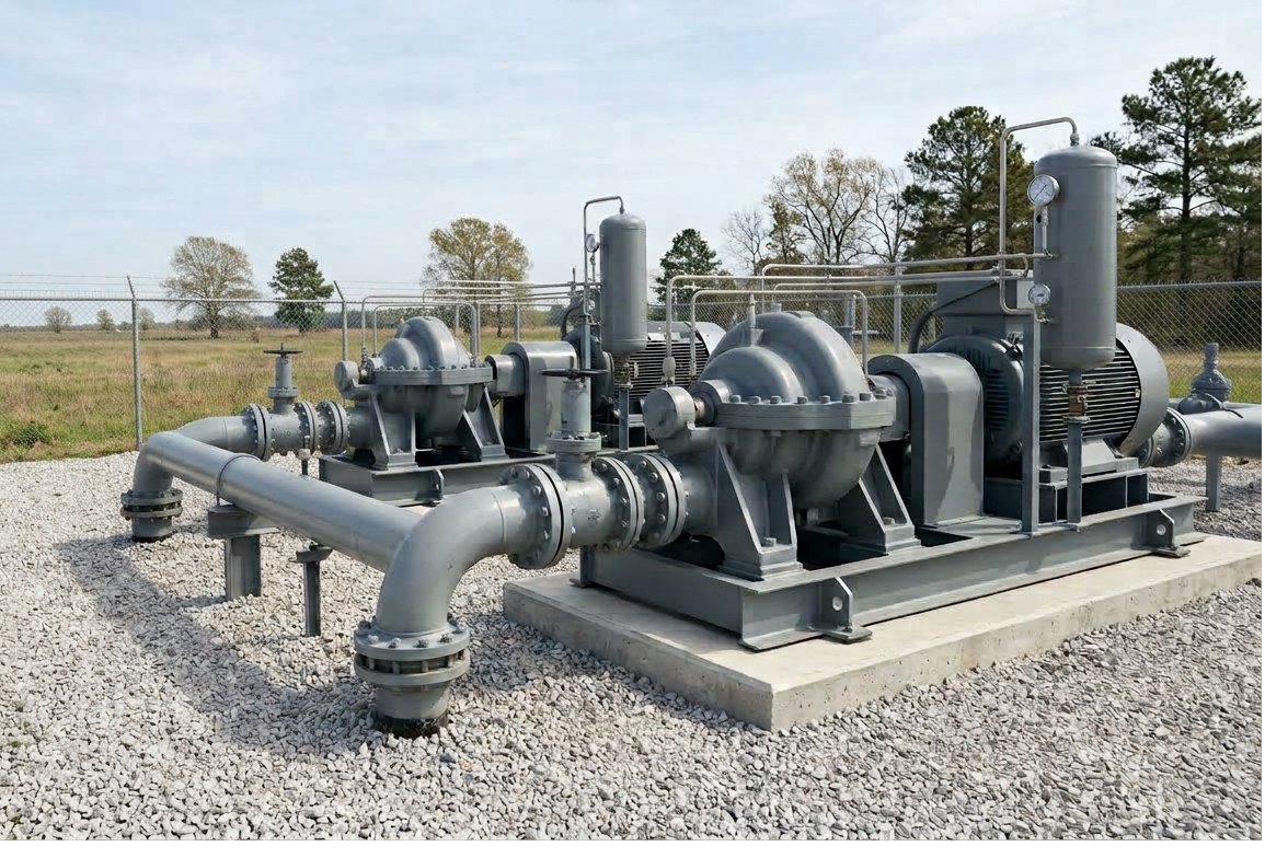Midstream NGL pump station piping and equipment
